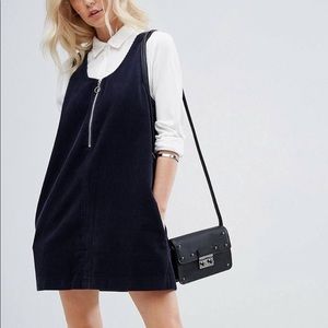 ASOS Petite Corduroy Navy Dress